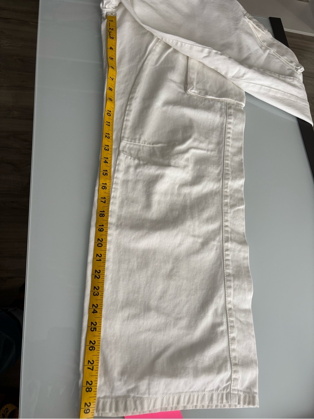 Zara Wide Leg Cargo Pants in White Sz/8 - Picture 16 of 16